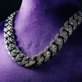 Collar cubano "iced out" personalizado estilo hip hop, plata 925 con moissanita, pasa el probador de diamantes CVD, joyería para hombre con cadena cubana de moissanita