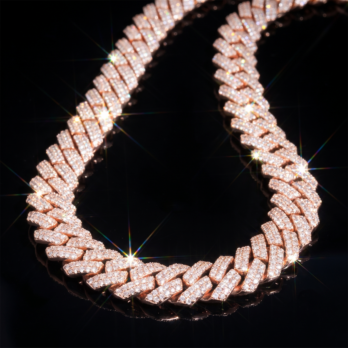 18mm VVS Moissanite Miami Cuban Link Chain 14K Gold